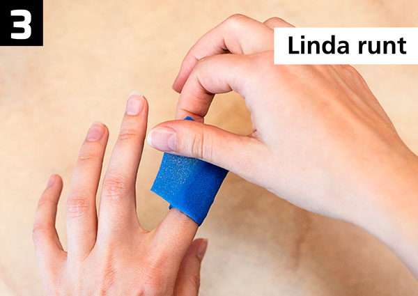 Steg 3: linda runt såret
